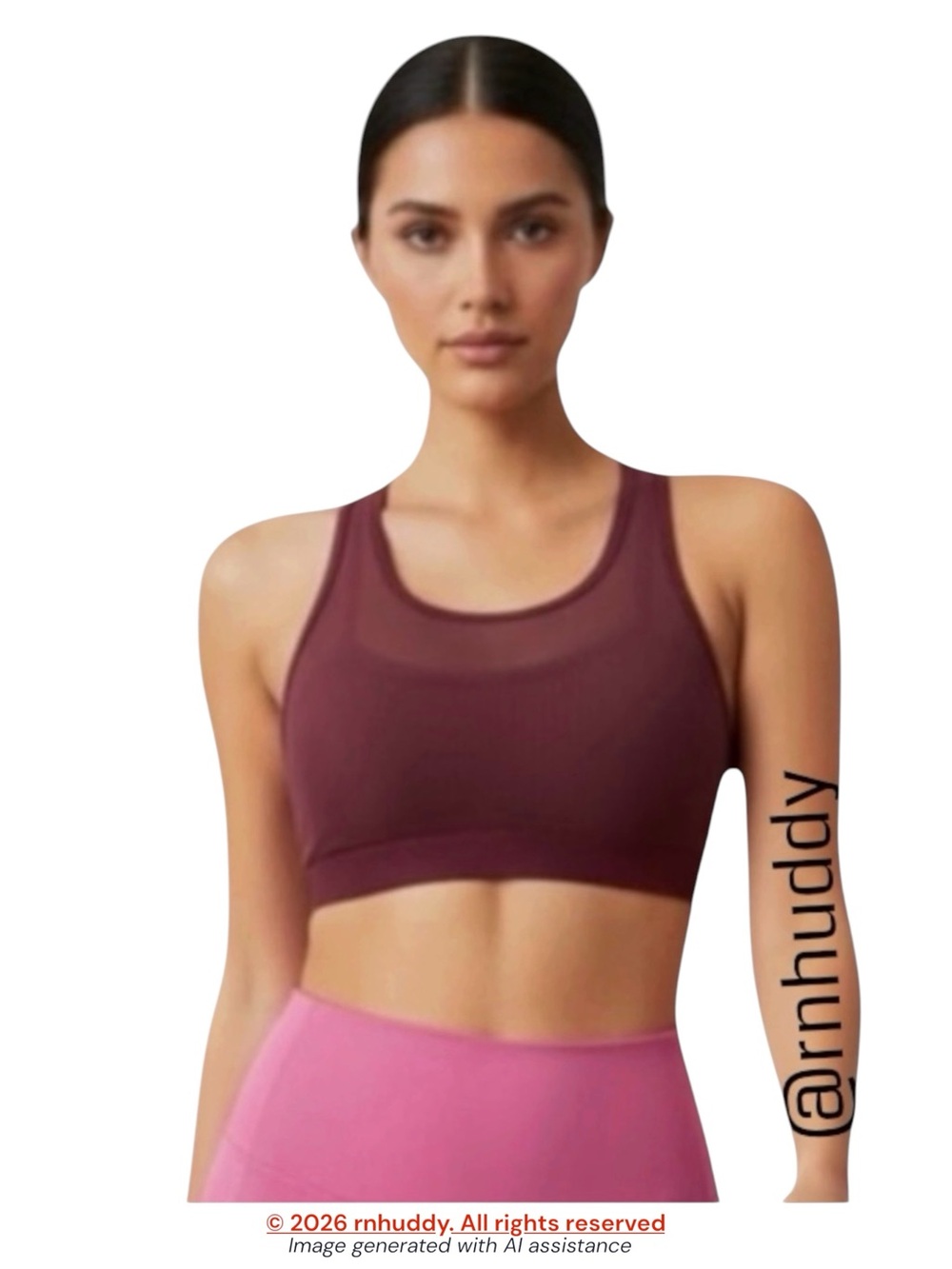 Fabletics XS Merlot Faye High Impact Sports Bra